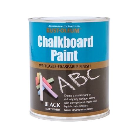 Rust-Oleum Chalkboard Paint - 750ml - Black Matt