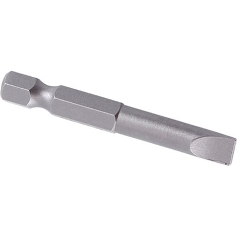 Lot de 6 embouts de tournevis plats à tige hexagonale de 50 mm (2,0-6,0 mm, 0,25") en alliage S2, à pointe magnétique et fente (1/5)
