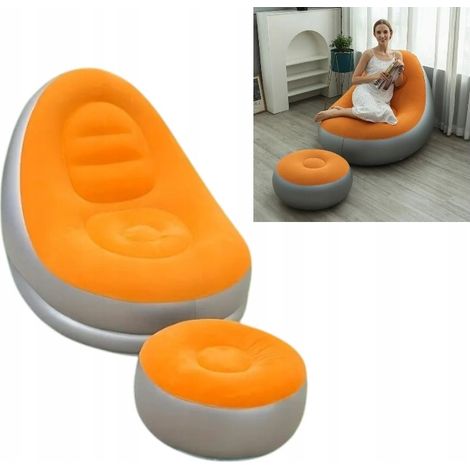 sill贸n inflable sof谩 con puff (1/5)