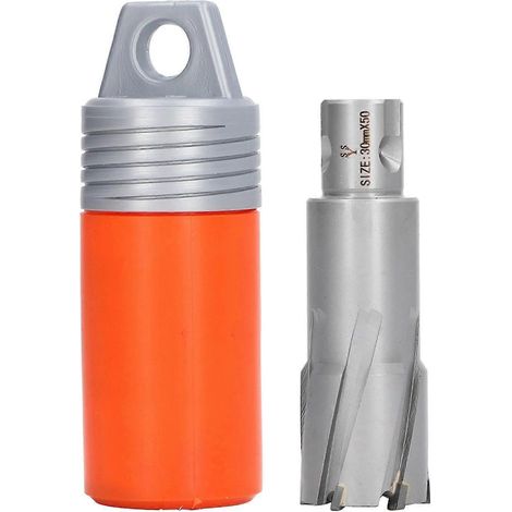Foret magnétique avec coupe-anneau, profondeur de coupe de 50 mm, outil de perçage pour aluminium et cuivre (30 mm / 1,18 pouce).
