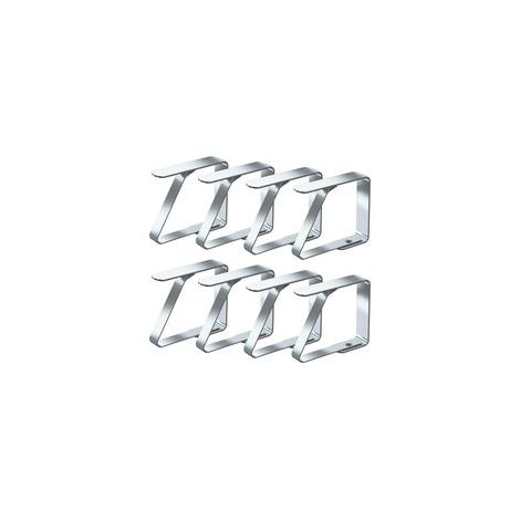 Set di 8 mollette antiscivolo per tovaglia in acciaio inox BRAVIX (7 cm x 8 pezzi) (1/5)