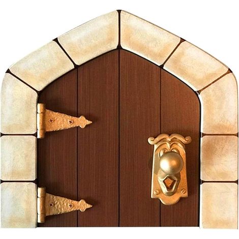 Portes de Fées Miniatures en Bois Artisanales pour Jardin et Décoration Intérieure (1/5)