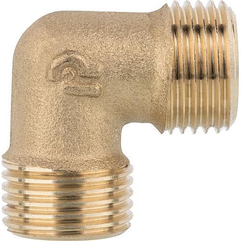 Coude laiton 90° male/male 1/2 x 1/2" PN10