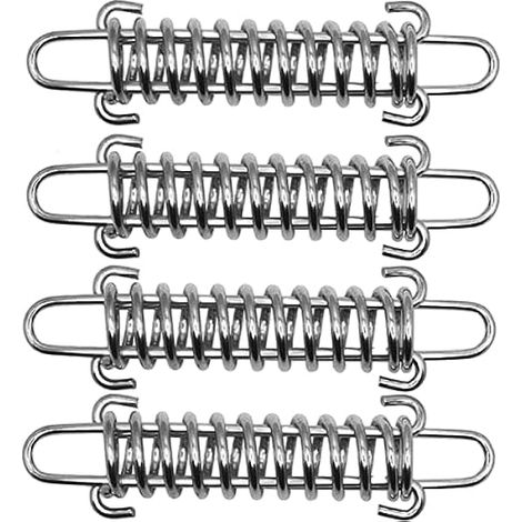 Attache De Tente - Ressort D'Amortissement En Acier Inoxydable - Pour Camping Randonnée Hammock Chaise De Plein Air - Lot De 4 (1/3)