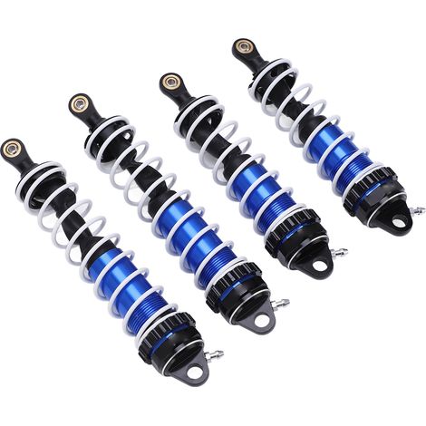 Amortisseurs avant et arrière en aluminium bicolore pour véhicule miniature RC ZD Racing DBX07 1/7 (bleu et noir) (1/5)