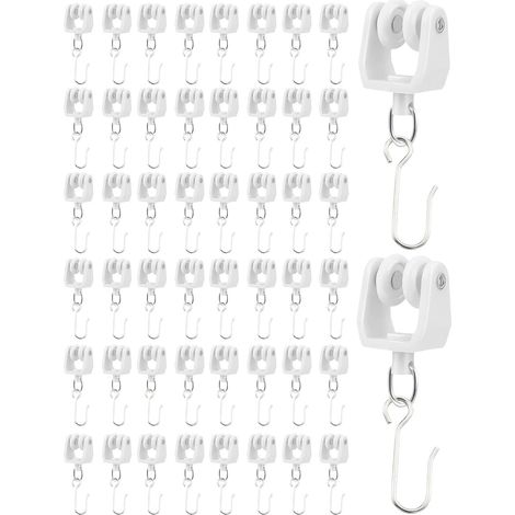 Crochets pour tringles à rideaux - glissement silencieux , dimensions 63 , 0 x 15 , , mm , galet de (1/5)