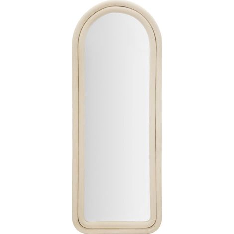 Miroir Mural en Velours "Chloé" 160cm Crème (1/5)