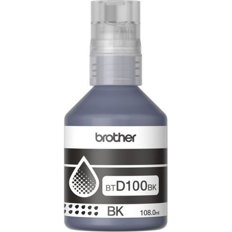 Bouteille D'Encre Noire - 108 Ml - Pour Imprimantes Brother - 7500 Pages - 1 Pièce
