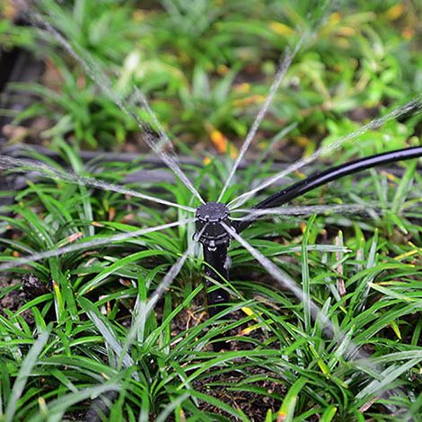 Dripper Irrigation - 8 Trous Réglable - Pression 1 5 à 3 Bar - Débit 0 à 90 L/H - Rayon 0 2 à 1 5 m - Connexion Barb 4 mm - 50 Pièces (1/5)