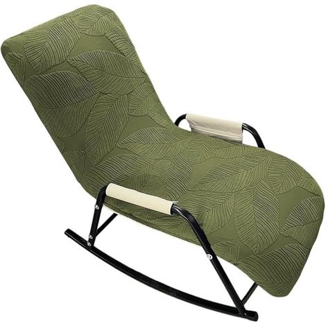 Housse élastique en fibre de polyester pour fauteuil à bascule, canapé, balcon, sieste, protection complète contre la poussière (vert) (1/4)