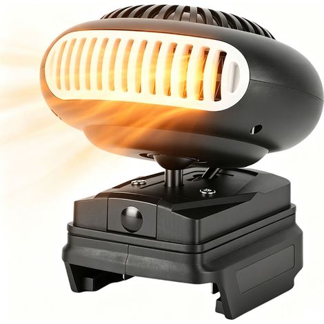 Petit Radiateur électrique Portable alimenté par Batterie pour le Bureau à Domicile, 200 W, 2 Vitesses, Supporte la Batterie Lithium-ion BL1815 BL1830 BL1840 BL1845 BL1860 18 V (1/5)