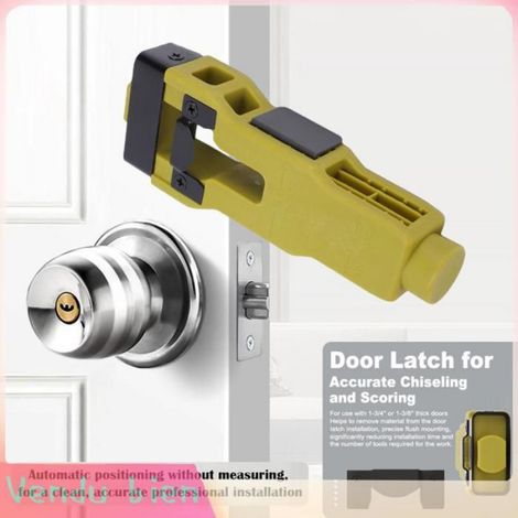 Kit d'installation de loquet d'outil de d'outil de mortaise de loquet de porte avec contour pour portes extérieures de 1-3/4 (1/4)