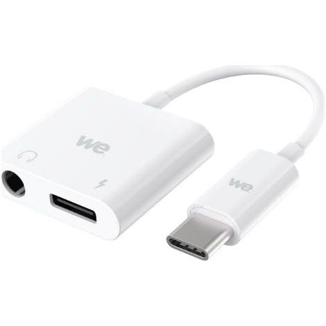 Adaptateur USB C vers USB C et Jack femelle 3,5mm, adaptateur 2 en 1 charge e (1/3)