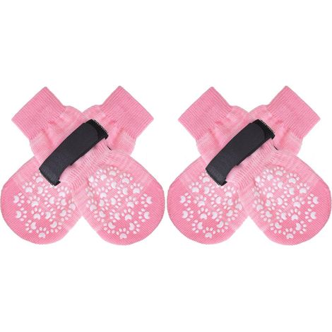 Chaussettes antidérapantes pour chiens (empêchent le léchage des pattes), chaussures pour trottoirs chauds, bottines pour chiens (petits, moyens, grands et âgés), bottes adhérentes et protections de p (1/5)