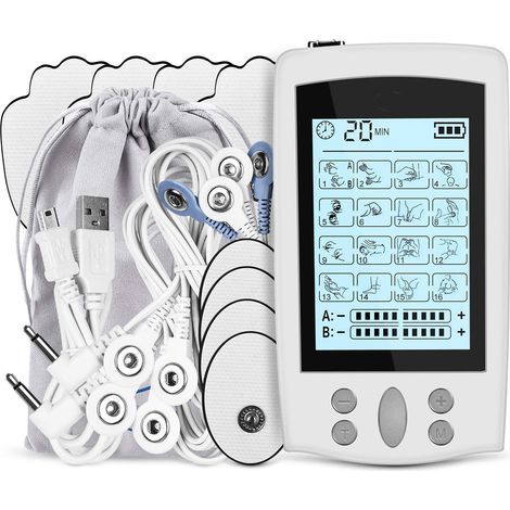 Electrostimulateur TENS EMS - 16 Programmes Anti-Douleur et Renforcement Musculaire - Utilisation Domestique et Mobile (1/5)