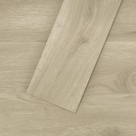 Self Adhesive Vinyl Flooring, Wood Effect PVC Flooring Waterproof Natural Oak 6" x 36" Vinyl Flooring, 36 Tile, Coverage 5m2 (1/5)