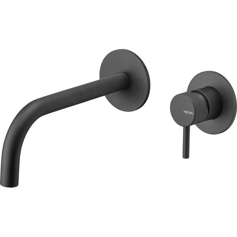 Miscelatore lavabo a parete nero opaco Vema MAIRA V27050