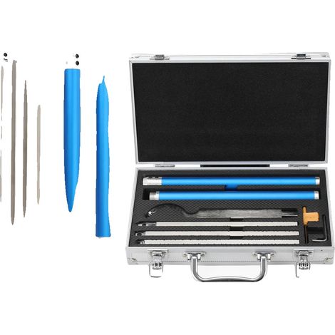Jeu d'outils de tournage, pointes en carbure de tungstène, prise confortable, Bleu (1/5)