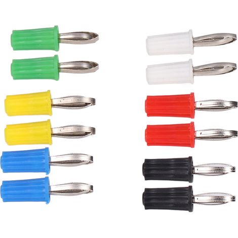 Lot de 10 Douilles Banane 4mm en ABS, Laiton Nickelé, Connexions Électriques Robustes, Outillage Performance Durable (1/5)