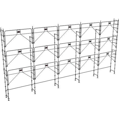 Ponteggio 128m² - Struttura sola + Parapetto - MEKA48P-128-S