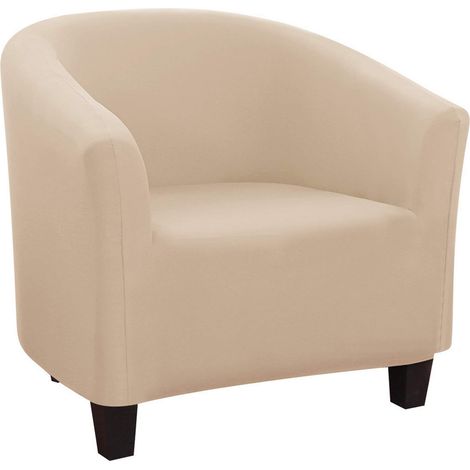 Housse de Fauteuil Cabriolet Extensible,Facile à Installer et à Laver, Housse de Chaise avec Accoudoirs Couverture de Fauteuil Chesterfield pour Comptoir Bar Salon Salle de Réunion,Jaune clair (1/5)