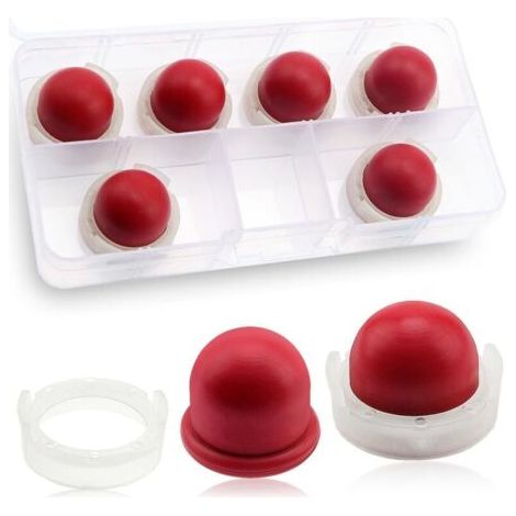 royaluxe-10Pièces Poire D'amorcage Carburant, Amorcage Pompe, Poire Amorcage pour Tondeuse, Machine de haie, Scie à Essence, Ampoule d'amorce de Carburant de Ventilateur ( Rouge) (1/4)