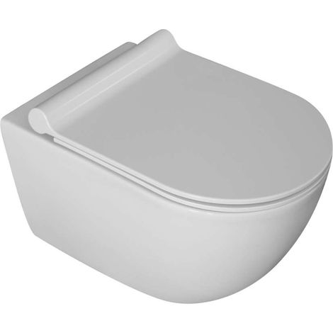 kielle Gaia - WC sospeso con copriwater SoftClose, Rimless, bianco 30115000 (1/5)