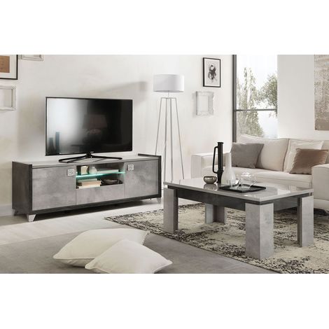 HOFFMAN - Ensemble Meuble TV 160cm + Table Basse à 4 Pieds (1/4)