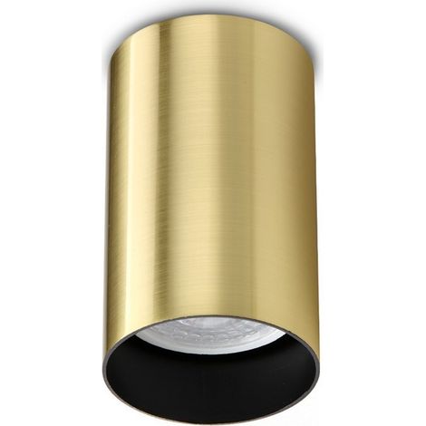 Ideal Lux LOOK Spot encastré en laiton de 10 cm de diamètre, 1 douille GU10