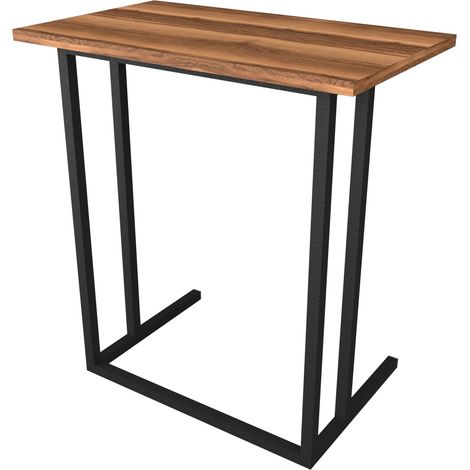 Tavolino laterale 65,5 x 60 x 35,5 cm effetto noce 030008609