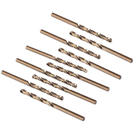 Jeu de forets au Cobalt M35 HSS, foret hélicoïdal en acier, diamètre de foret 0.8mm, 10 pièces (1/4)