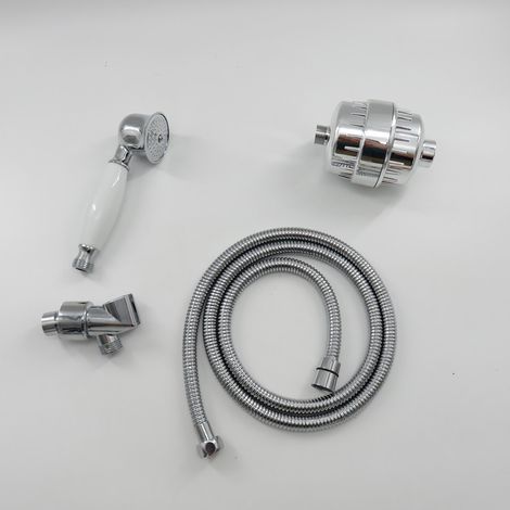 Antiker Duschkopf komplett aus Kupfer, Duschkopf im Telefonstil, Duschkopf-Set, Handbrause, schlichter, wandmontierter Duschkopf im europäischen Stil. (1/5)