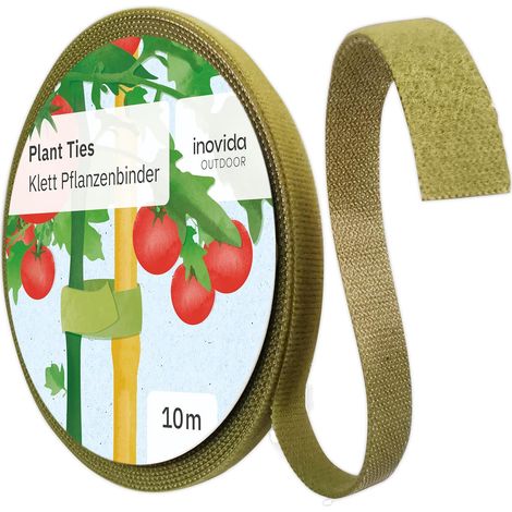 Ruban pour Plantes avec Attache : 10m de Ruban Auto-Agrippant Vert Résistant aux Intempéries comme Support pour Plantes Grimpantes – Attache pour Plantes d’Intérieur et d’Extérieur – (1/5)