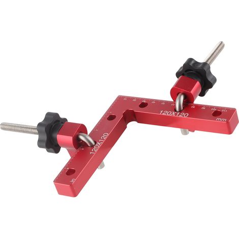 Équerre de fixation à angle droit pour panneaux bois, dimensions 120x120mm