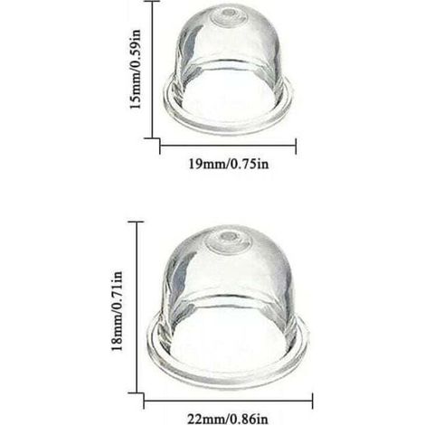 Pompe D'amorçage Carburateur 19mm Et 22mm, Poire À Essence Pour Débroussailleuse, Tronçonneuse, Souffleur Et Tondeuse, Lot De 12 Pièces
