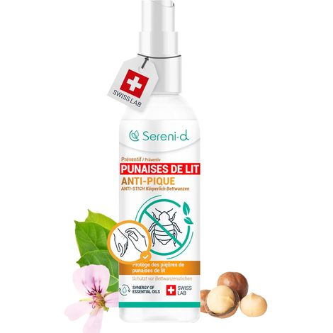 ANTI-PIQUE TRAITEMENT CORPOREL REPULSIF VEGETAL ANTI PUNAISES DE LIT - Spray concentré aux huiles essentielles contre les piqures de punaises de lit efficace - 100mL (1/5)