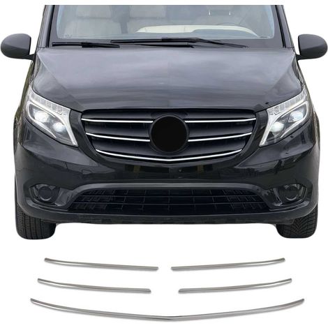 Moulure de Grille de Calandre pour Mercedes Vito W447 2020-2026 FL Chromé 5Pcs