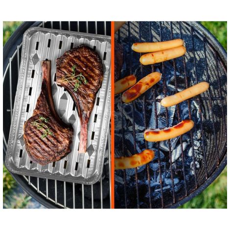 Lot de 12 Barquettes Aluminium 35x22 cm – Spécial Barbecue (1/5)