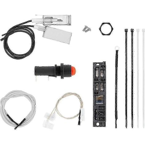 Kit d'allumage pour barbecue Summit Silver B à 4 brûleurs (réf. 42322) : comprend un module, des câbles et un générateur d'étincelles. (1/5)