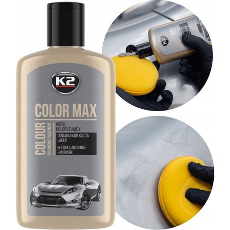 Pâte colorante pour cire de voiture K2 Color Max 250 ml Argent (1/5)