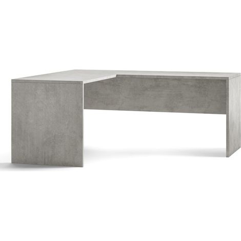 Beton Cemento moderner Schreibtisch mit linker Ecke 180x169x h76 cm