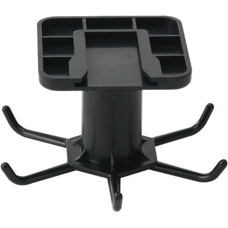 Rotatif à 360° Porte Ustensiles Cuisine Lot de 1,Support Ustensiles Cuisine avec 6 crochets,sans perçage Rangement Organiseur Rack,pour cuisine/Bains/garde-robe (Noir)，Fonepro (1/5)