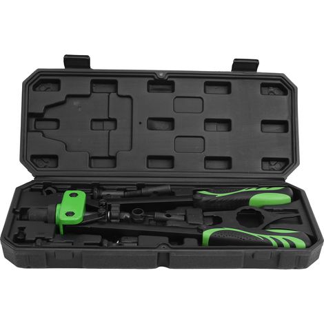 Pince à riveter manuelle double poignée 606 pour écrous M3-M8, outil de pose à main pour taraudage, sertisseuse portative à deux manches, kit de rivetage universel. (1/5)
