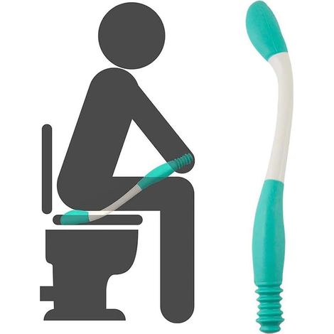 Aide-toilettes en libre-service - Essuie-fesses de salle de bain Self-Widow Assist, manche long de 40 cm (1/3)
