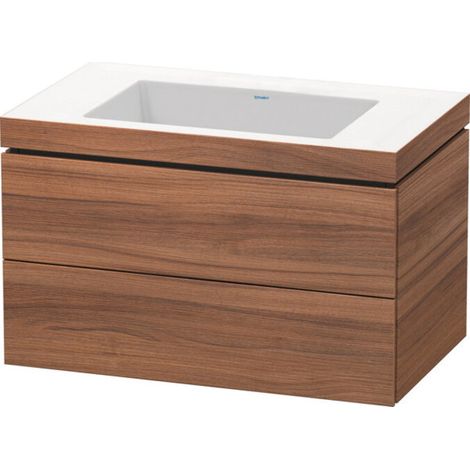 Lavamanos Duravit L-Cube con base mural, 80x48 cm, 2 cajones, sin (1/5)
