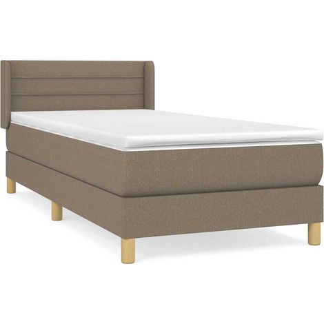 Maison Exclusive - Boxspringbett mit Matratze Taupe 90x190 cm Sto (1/5)