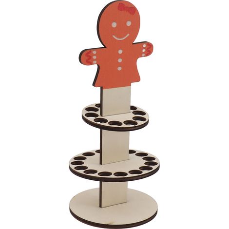 Porte-monnaie de Noël en bois, ornement de bureau, multi-trous, double couche, type D (1/5)