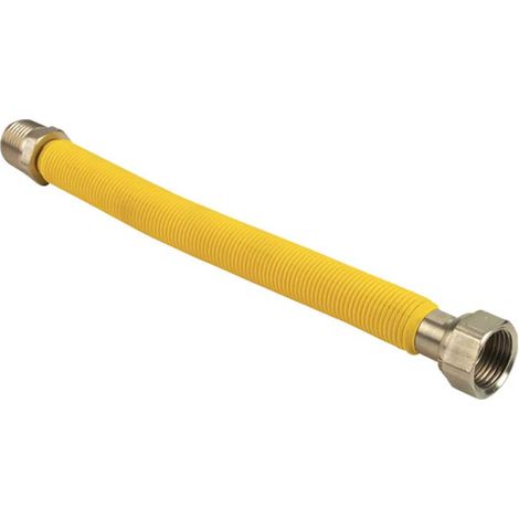 "FLESSIBILE GAS INOX RIVESTITO M/F 1/2"""" 220÷420 mm"