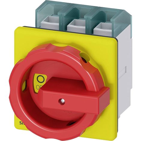 Interrupteur à coupure en charge, rouge, jaune 3 pôles 50 mm² 125 A 690 V/AC Siemens 3LD28040TK53 (1/2)