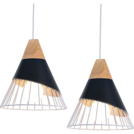 Suspension vintage, plafonnier industriel en métal, lustre moderne avec ampoule, suspension pour salle à manger, café, lumière chaude 3000 K (1/5)